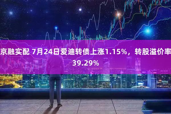 京融实配 7月24日爱迪转债上涨1.15%，转股溢价率39.29%